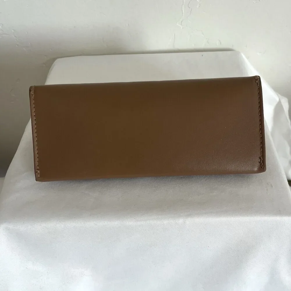 BURBERRY LONDON Brown Camel Leather Magnetic Fold Case Sunglasses / Eyeglasses